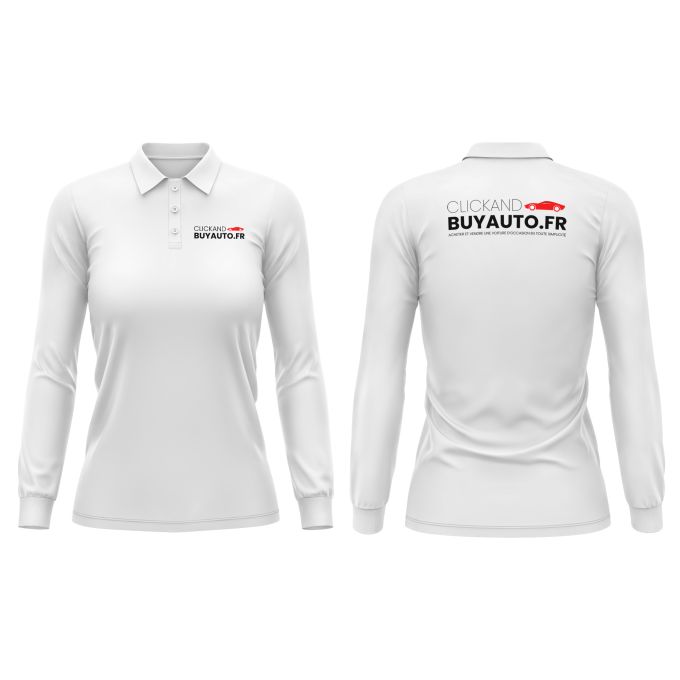 Polo Femme Manches Longues ClickAndBuyAuto.fr – Image 2