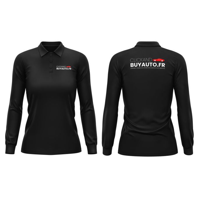 Polo Femme Manches Longues ClickAndBuyAuto.fr