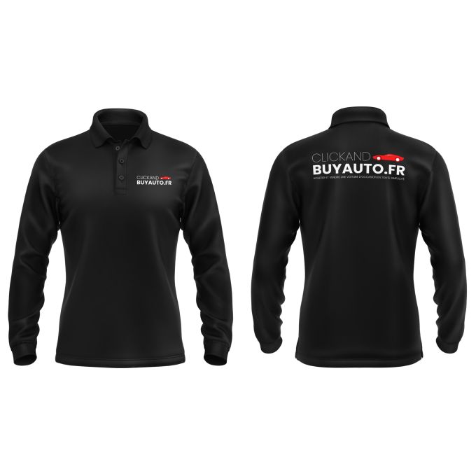 Polo Homme Manches Longues ClickAndBuyAuto.fr