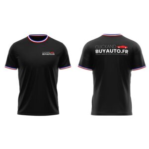T-Shirt Homme avec Liseré Français ClickAndBuyAuto.fr